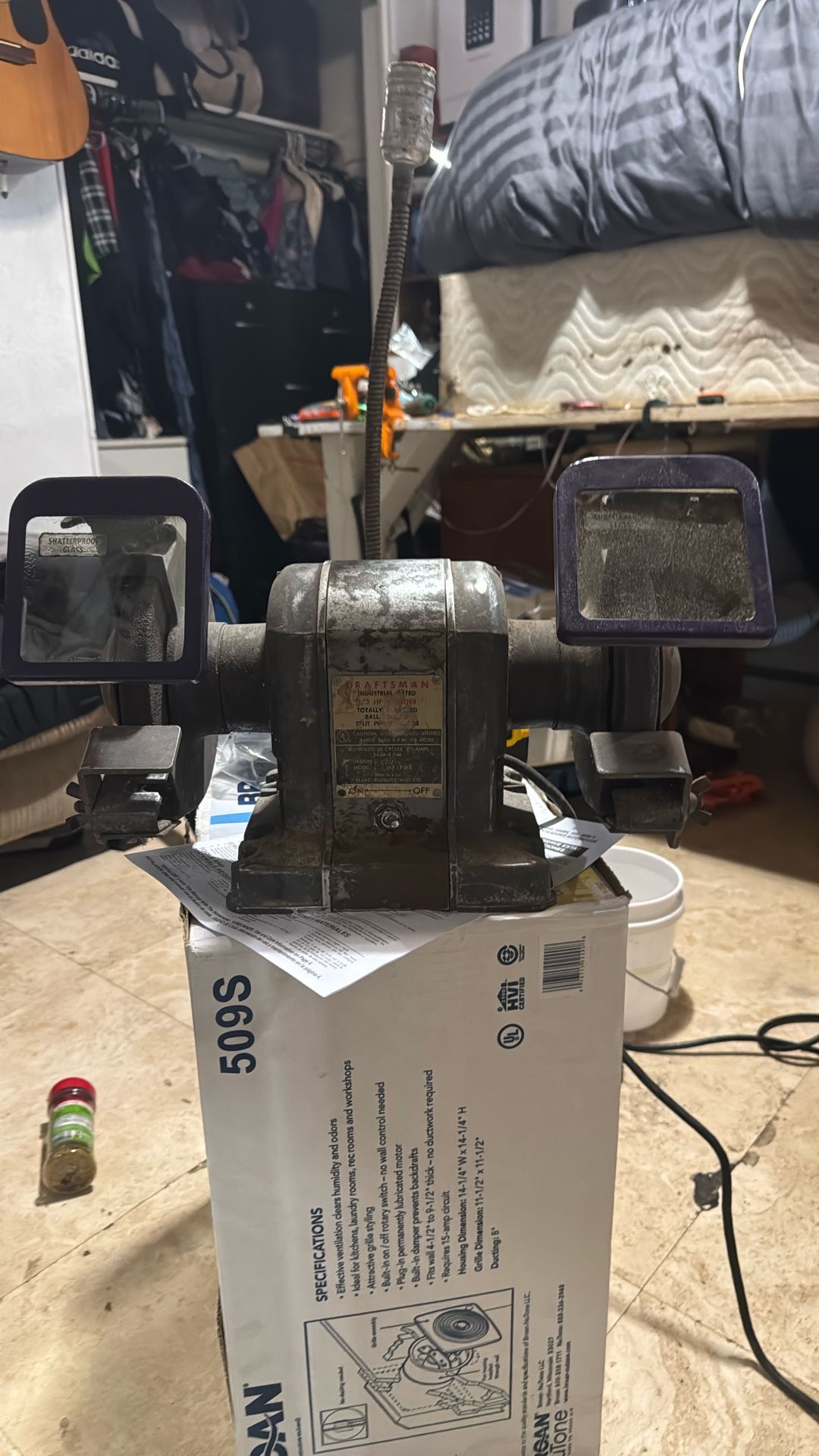 Craftsman 1/3 HP Bench Grinder & Ryobi Miter Saw