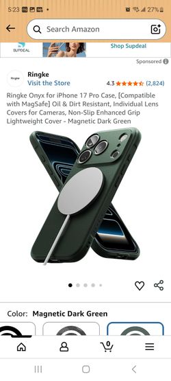 Ringke Onyx Magnetic iPhone 17 Pro Case Dark Green