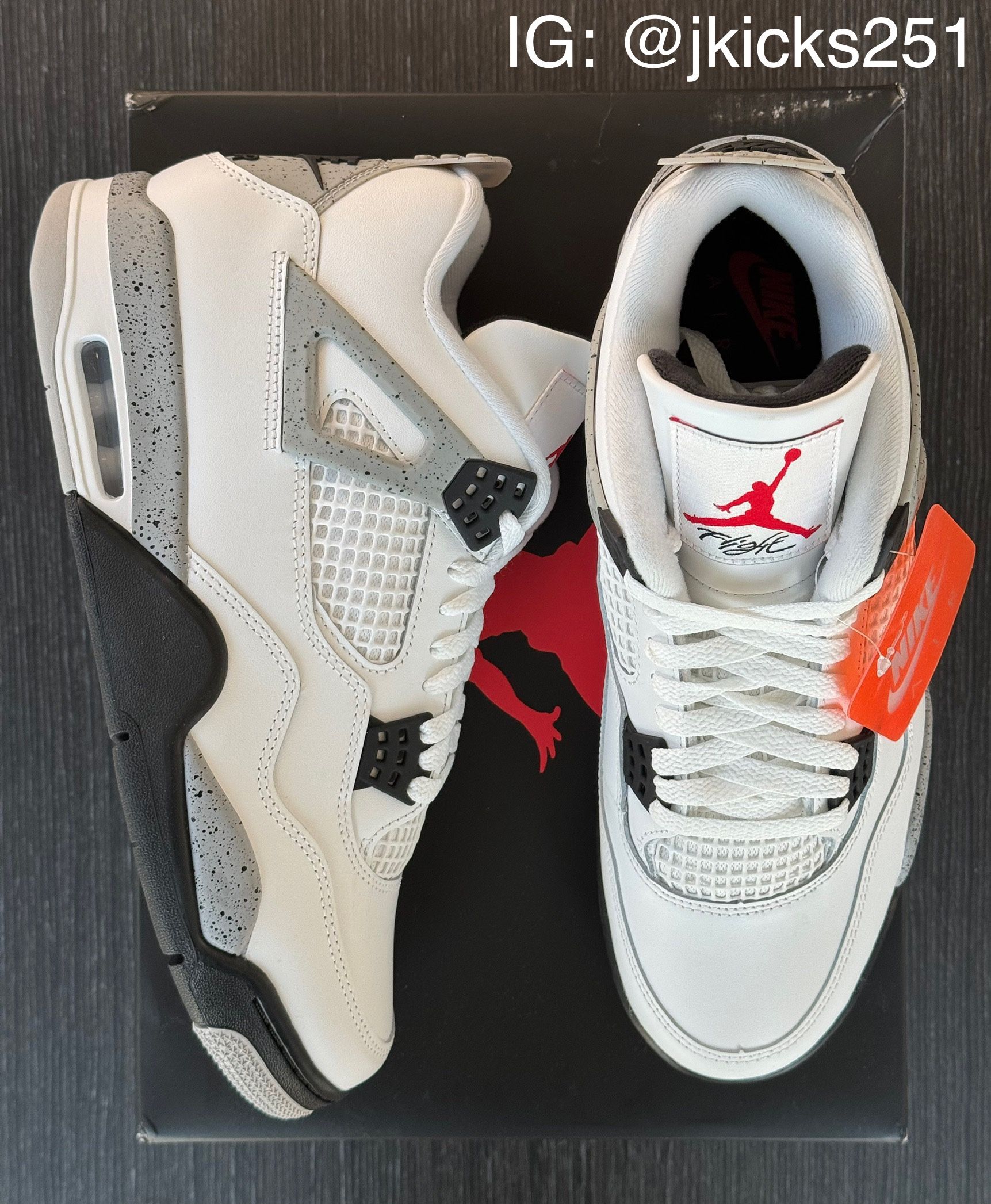 Jordan 4 Retro “White Cement 2025” (Size 6.5Y-7Y, 10M-12M Available) | Brand New Deadstock