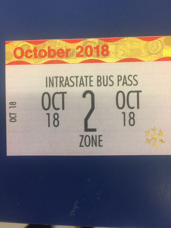 2 zone nj transit monthly bus pass for sale in roselle nj offerup