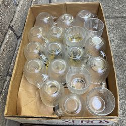 Box Of Glass Coffee Cups 