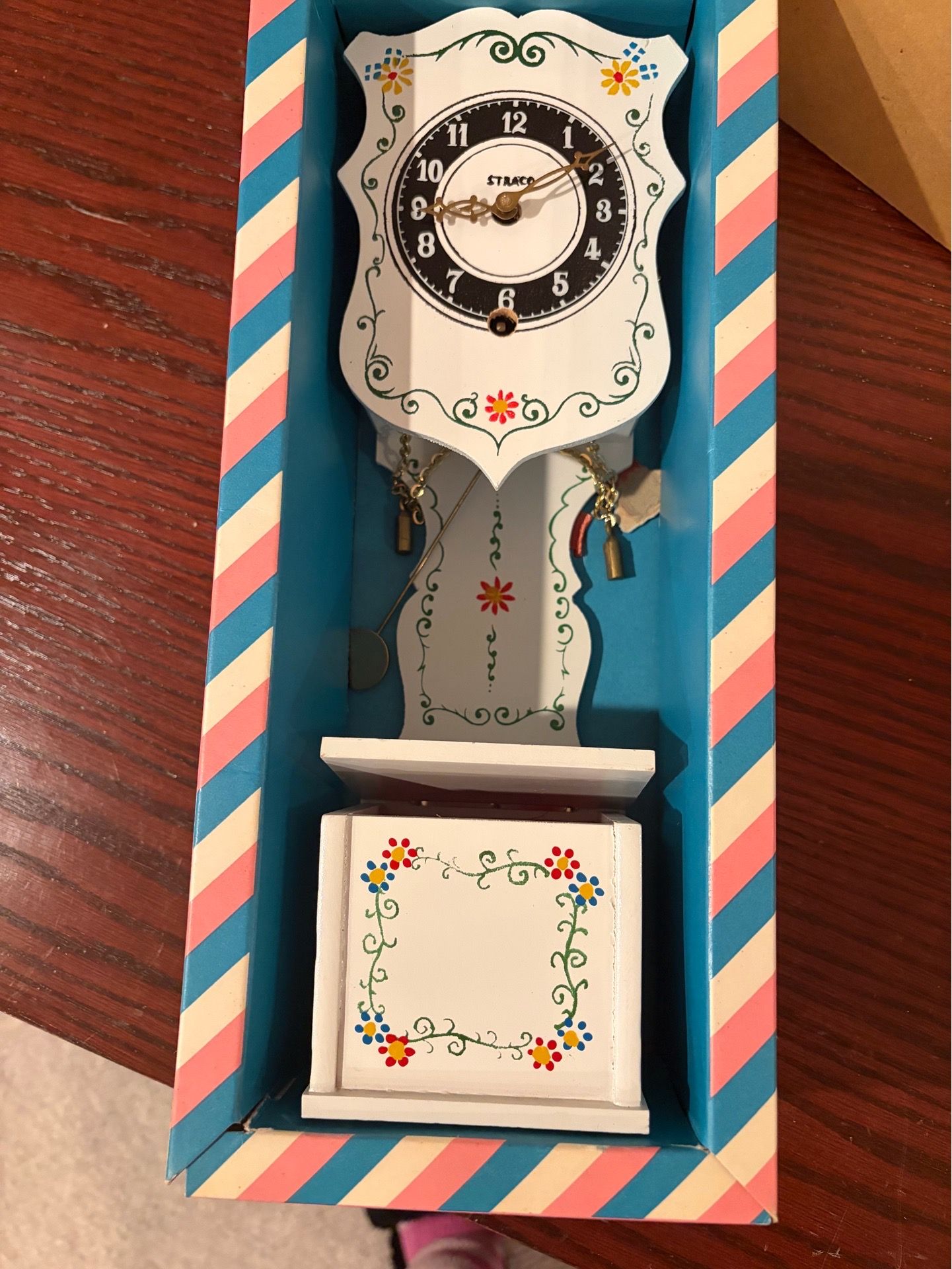 Straco Grandfather Clock Musical Jewelry Box