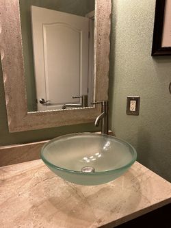 Two Beautiful Glass Vessels Sinks