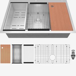 Brand New 33” X22” Stainless Steel Sink  Kitchen Sink For $160