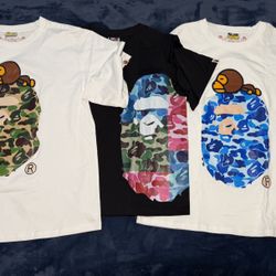 Bape shirts, sizes M,2xL,3xL read description