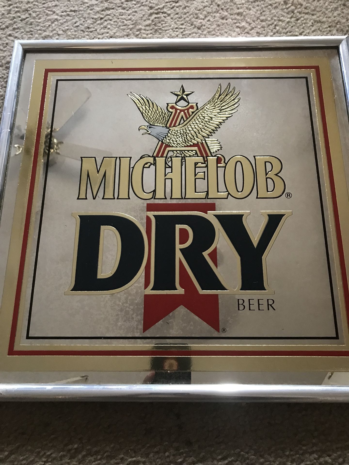 Michelob dry beer sign mirror $25