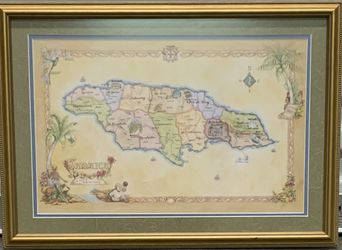 Jamaica Map Print