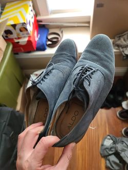 Also blue dress shoes size 10.5 little dusty but solid!