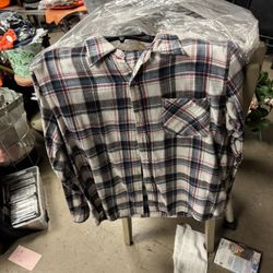 Plaid Medium Long Sleeve Blue /red Last One 