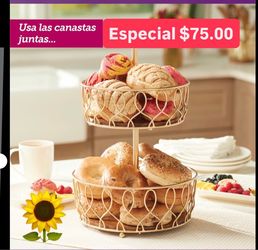 Especial $75.00 Organisador Para  Pan Galletas Fruta Se Puede Usar Separado las Canastas Línea Wildflowers Princess House Ventas Finales