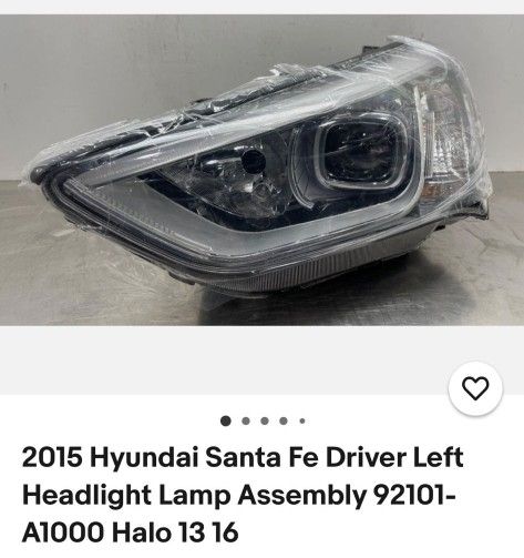 Hyundai Sana Fe Driver Left Headlight