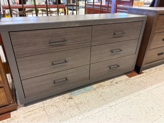 Gray 6 Drawer Dresser