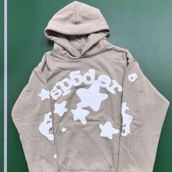 Camel Color Spider Hoodie Size M