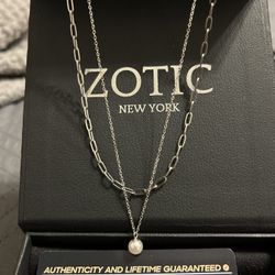 Woman’s Necklace And Bracelet Zotic 18kt White Gold Plated 