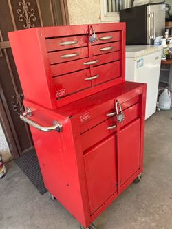 Vintage sears toolbox set whith lock