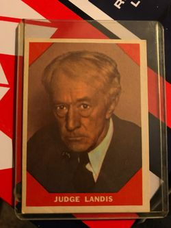 1960 FLEER BASEBALL GREATS JUDGE LANDIS ⚾️ Baseball ⚾️ Card!