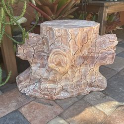 Marble Tree Stump Pedestals Plant Stand Table Base