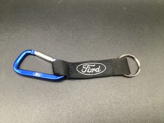 Keychain FORD COLLEGE HQ Key Ring Carabiner Fob Ford Oval Logo Strap CAR TRUCK