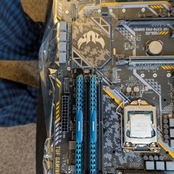 Mobo Asus Z370, CPU Intel i7-8700, 16gb Memory. 