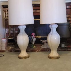 Antique Beautiful Porcelain Lamps (2)