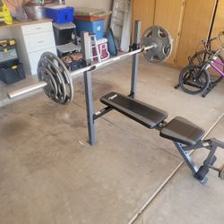 Bench Press, Weights, And Barbell
