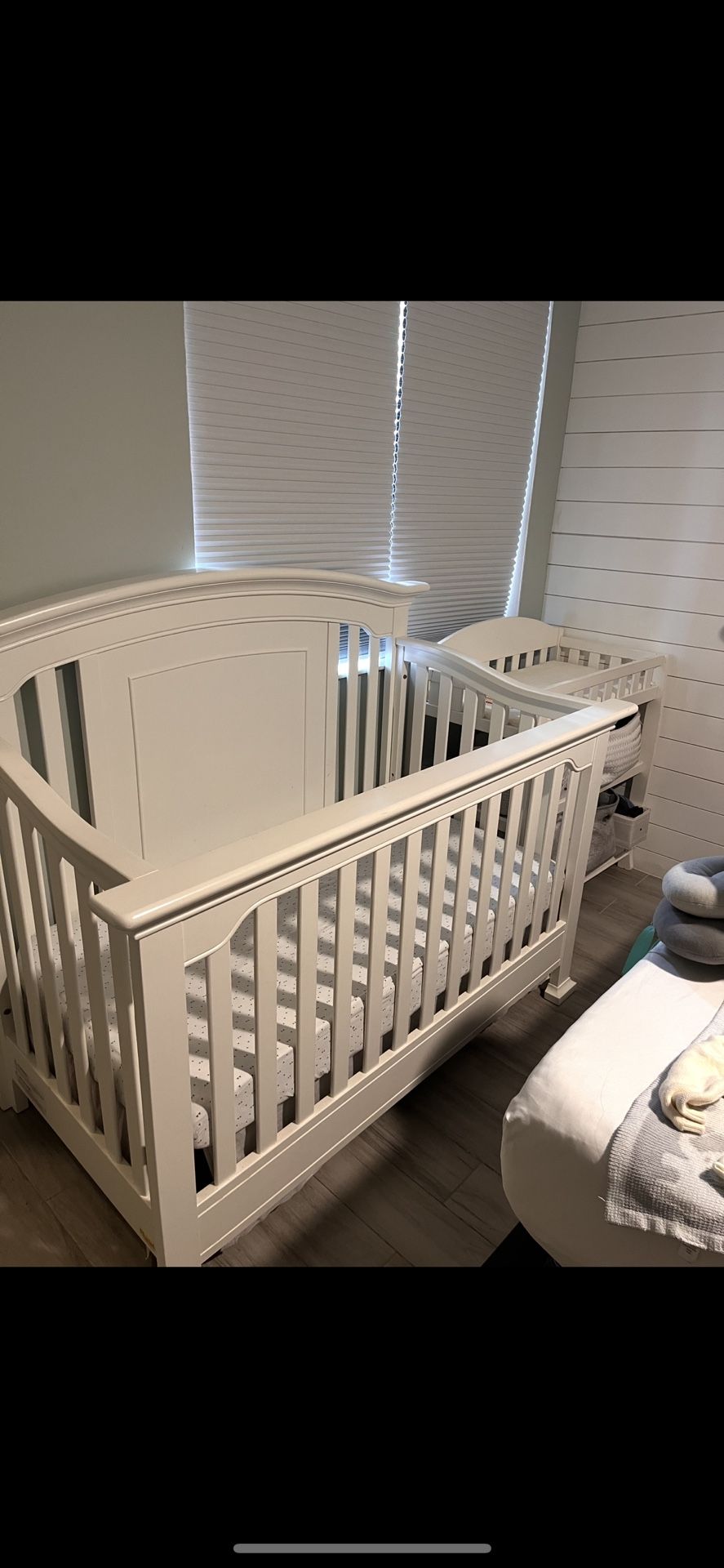 CRIB + Mattresses And Changing Table