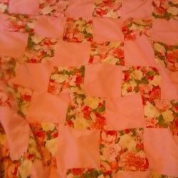 Hand Made Quilt Needs Finished With White Backing And Sides 