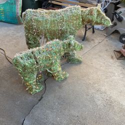 Lighted Mama Bear With Cub