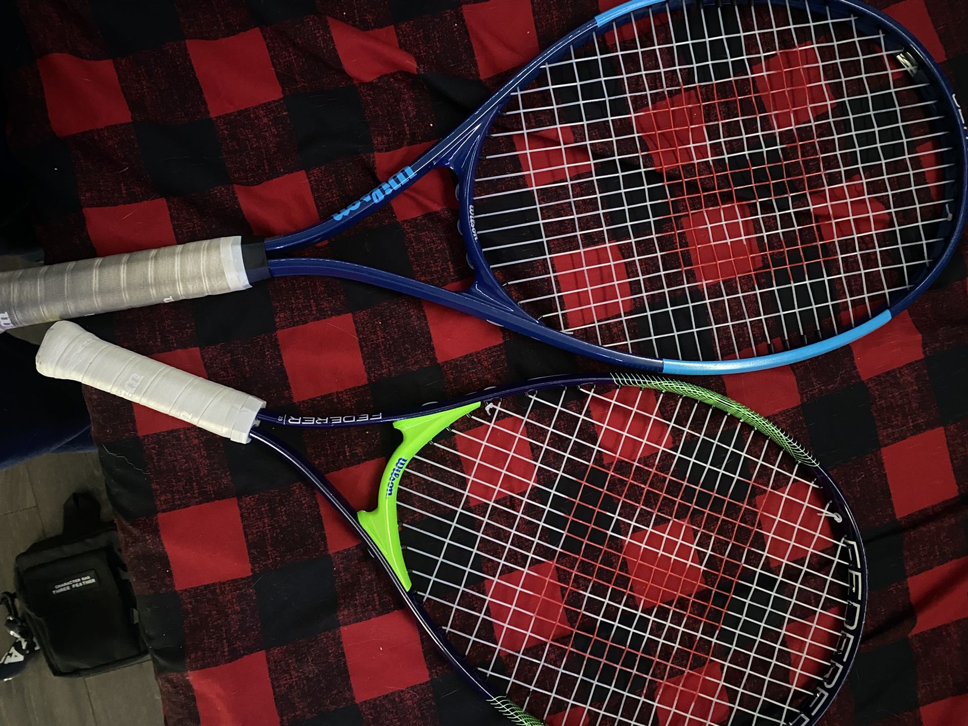 Tennis Rackets And Bag