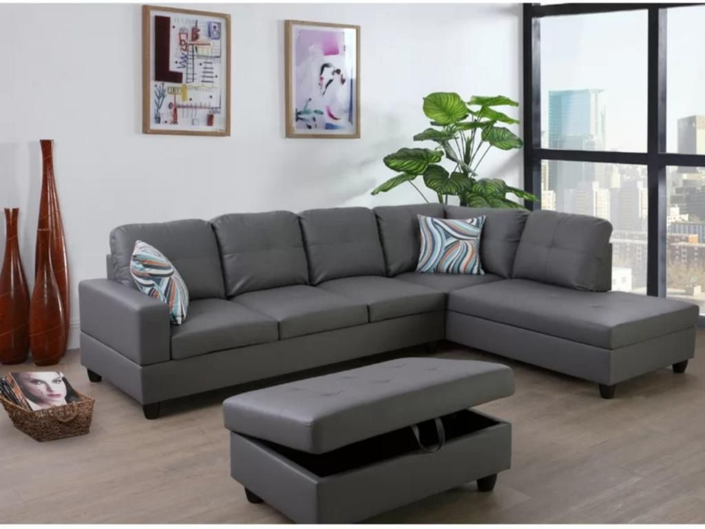 New Sectional And Ottoman 