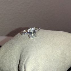 Gorgeous 4 Ctw Moissanite Engagement Ring W HIDDEN HALO