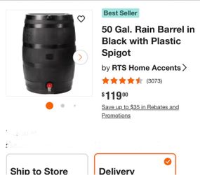 50 Gal. Rain Barrel