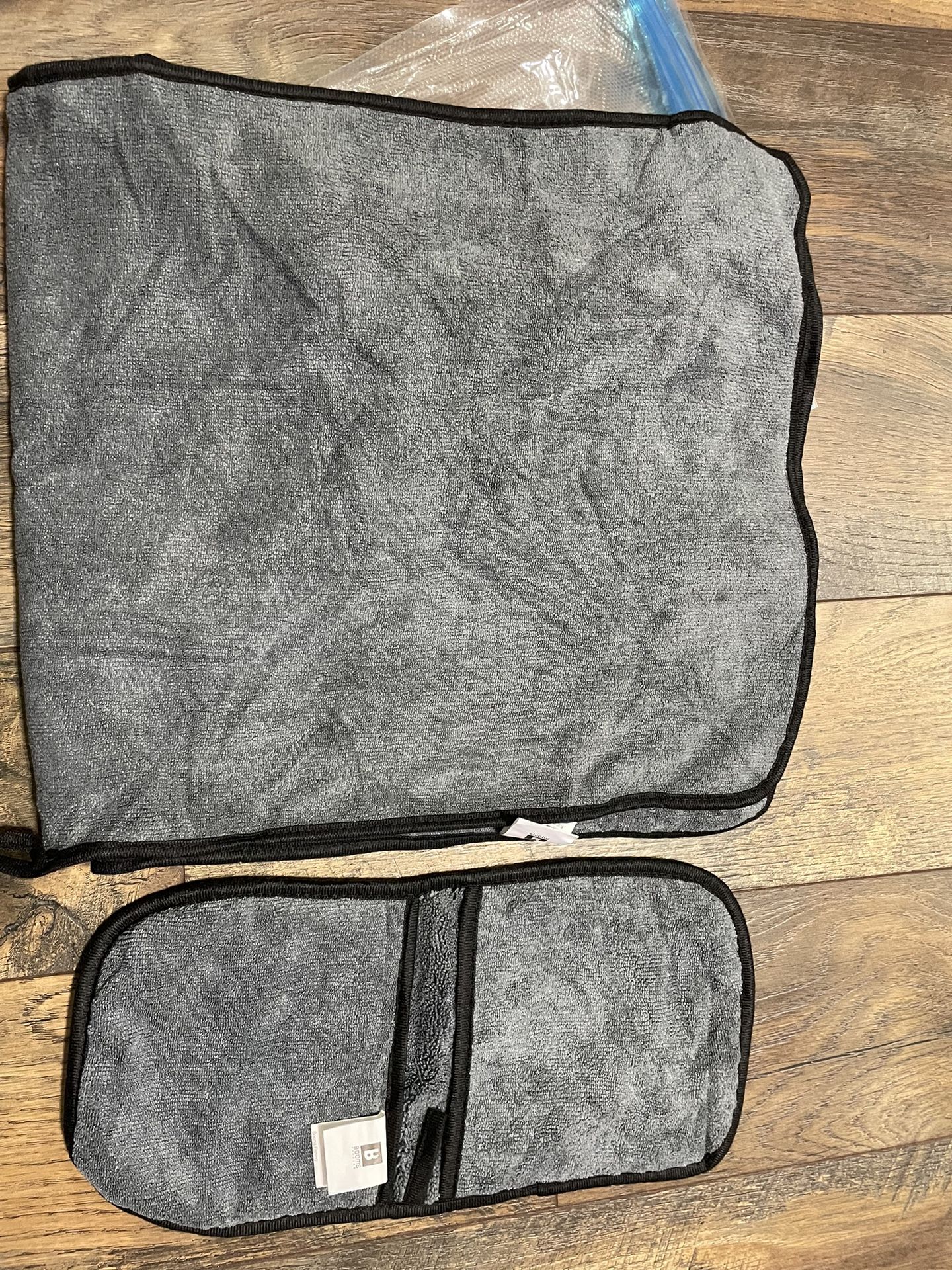 Booms Fishing Microfiber Fishing Towel with Clip, 3 Pack Grey