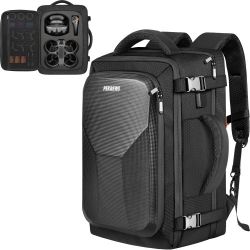 PEKREWS Avata 2 Case, Expandable Carry On Bag for DJI Goggles 3, RC Motion 3, Large Capacity Avata 2 Backpack Fits 17.3 Inch Laptop and DJI Fly More C