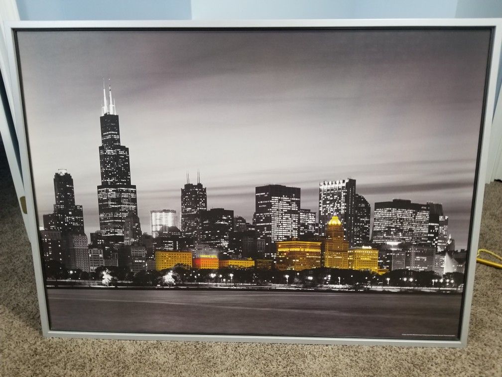 Ikea Chicago skyline framed picture