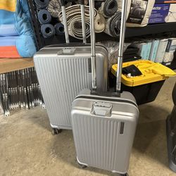 Samsonite Amplitude 2-Piece Hardside Set Silver 