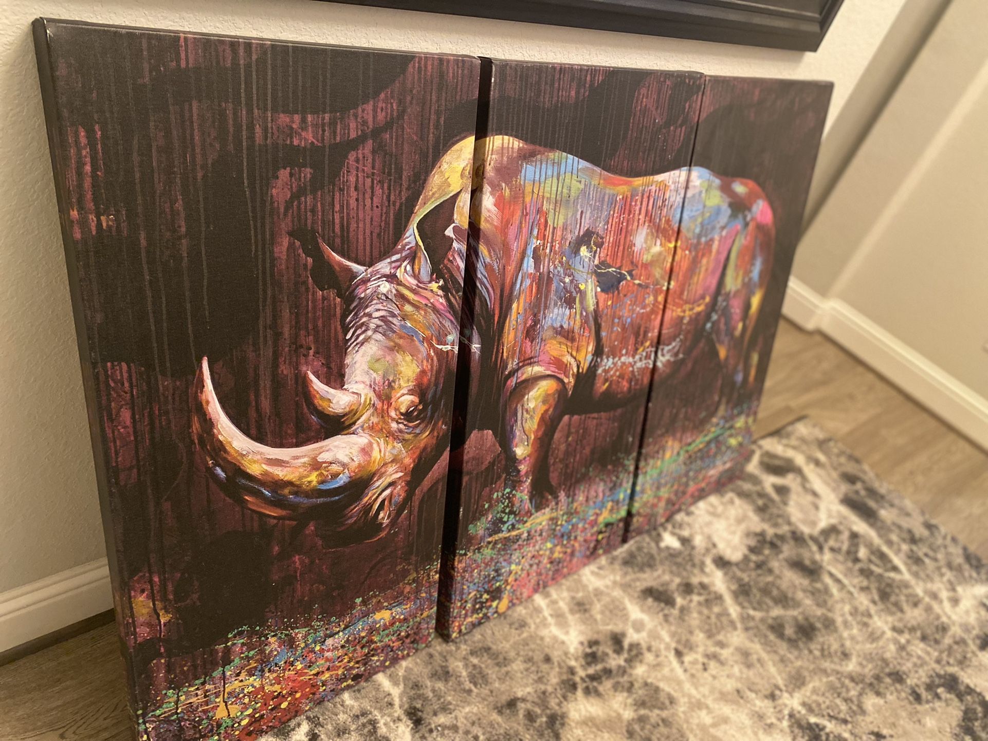 Large Canvas Wall Art - 60 X 40 - Noe Two - Rhino