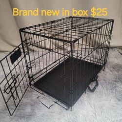 New In Box Small Dog Crate & Tray, Foldable Portable 18"x12"x14" Dog Cage Pet Carrier 