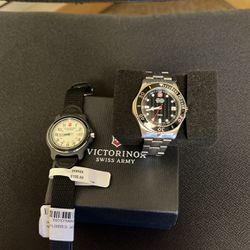 Two Beautiful Victorious Swiss Army Casual Dress Watches.  Selling Them Individually Or as A Pair