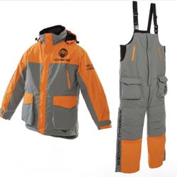 🥨Nordic Legend Aurora Series Ice Fishing Suit with Floatation, Insulated Waterproof Bibs and Jacket for Ice Fishing XXL 