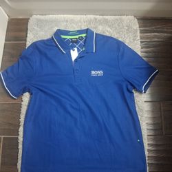 Blue Hugo Boss Polo Size Medium