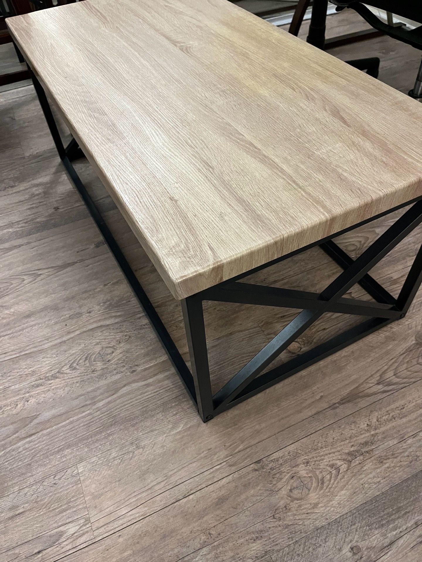 Modern Coffee Table with Metal Base