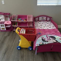 Toddler Bed And Toys 
