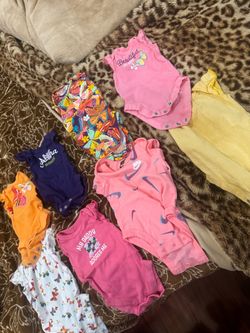 Newborn girl clothing used light