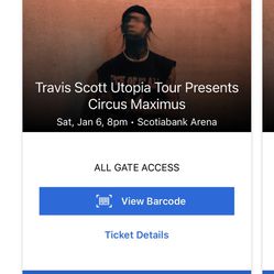 Travis Scott Toronto Canada Show Tickets 6x 
