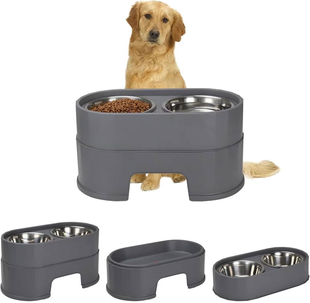Elevated Adjustable Dog Bowl