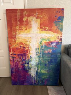 Art Large Colorful Abstract Canvas Wall Art 60” x 40”