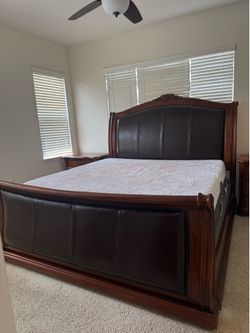 Luxury California King Solid Wood Bedroom Set - 6 Piece Matching Set