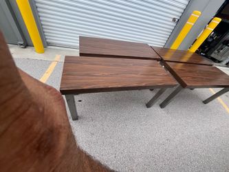 5 matching Tables no chairs available only the 5 tables $100 firm for all 5 pick up in okeechobee Sold together only. Approximately 5 or 6ft long. Pic