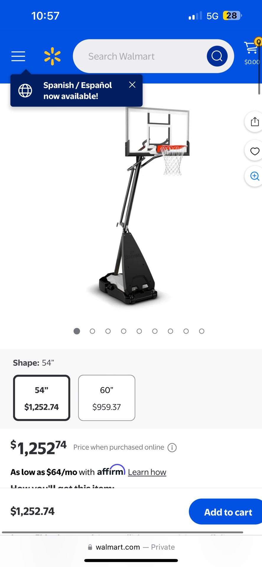 Spalding Basketball Hoop